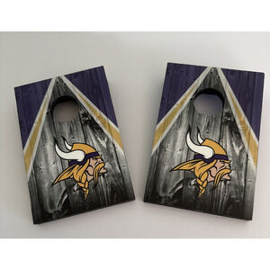 Tabletop Minnesota Vikings Cornhole Bean Bag Toss‎ Game 7.5x5 NO BAGS